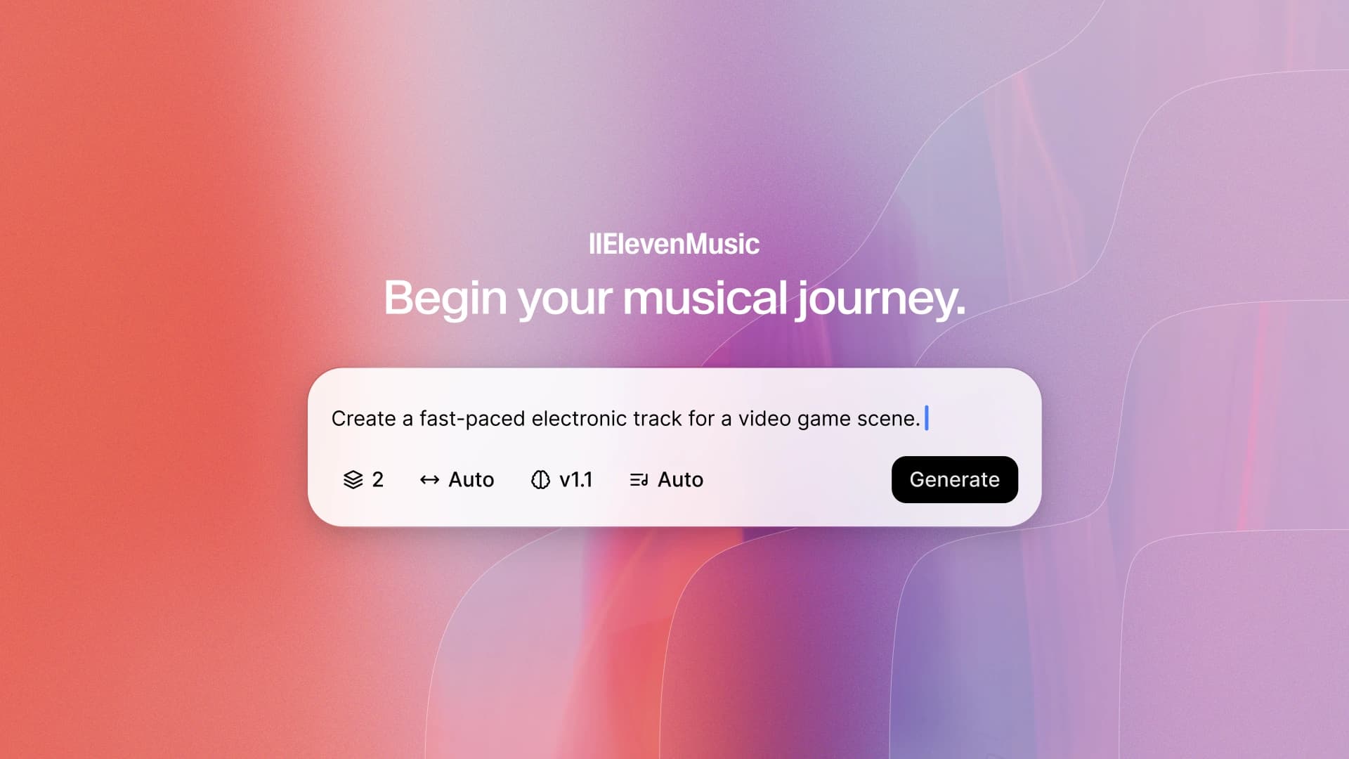 Eleven Music Generation Interface